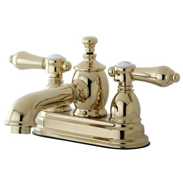 KS7002BAL 4" Centerset Bathroom Faucet, Polished Brass